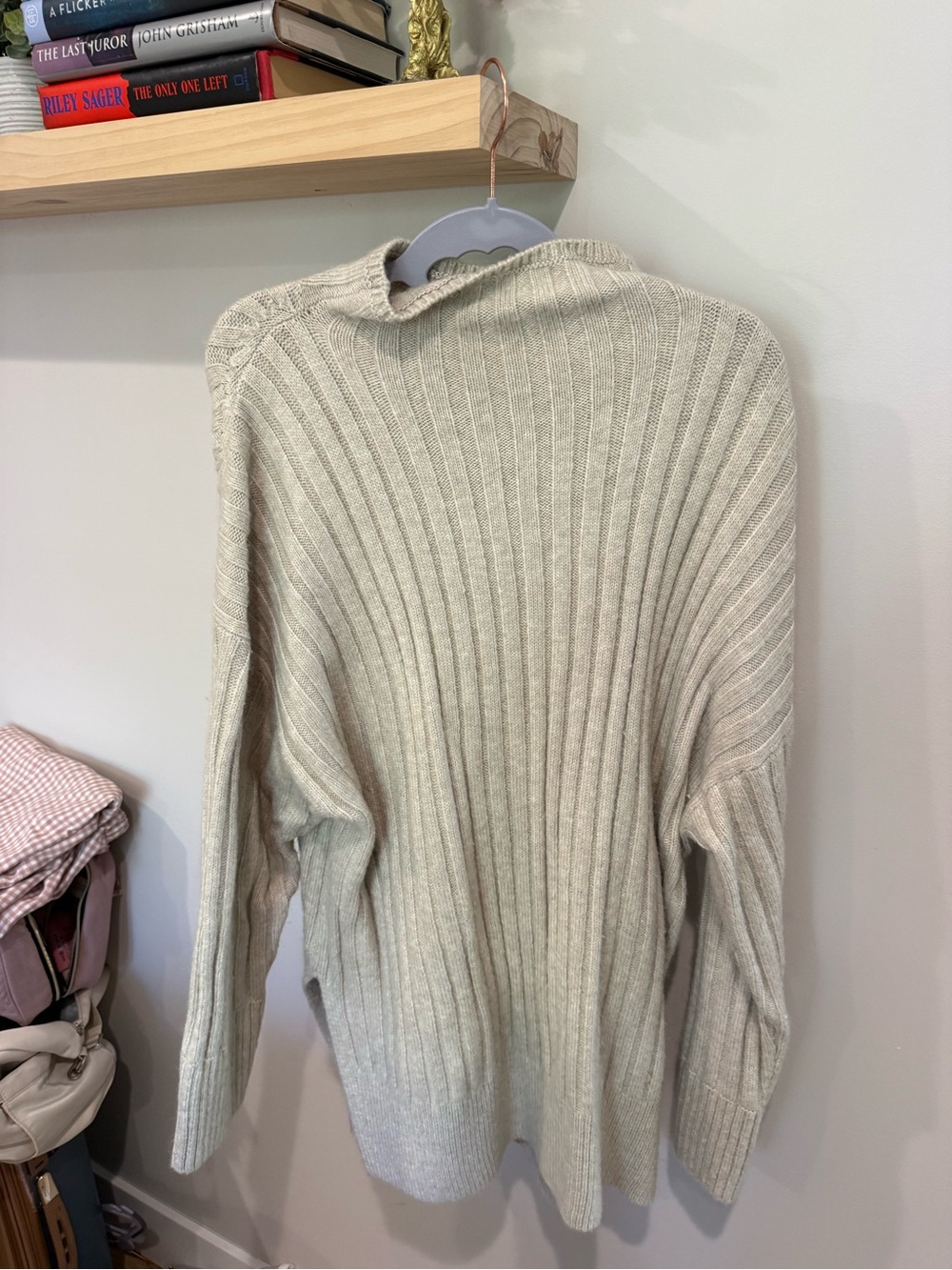 Abercrombie Cozy Ribbed Knit Cowl Neck Sweater